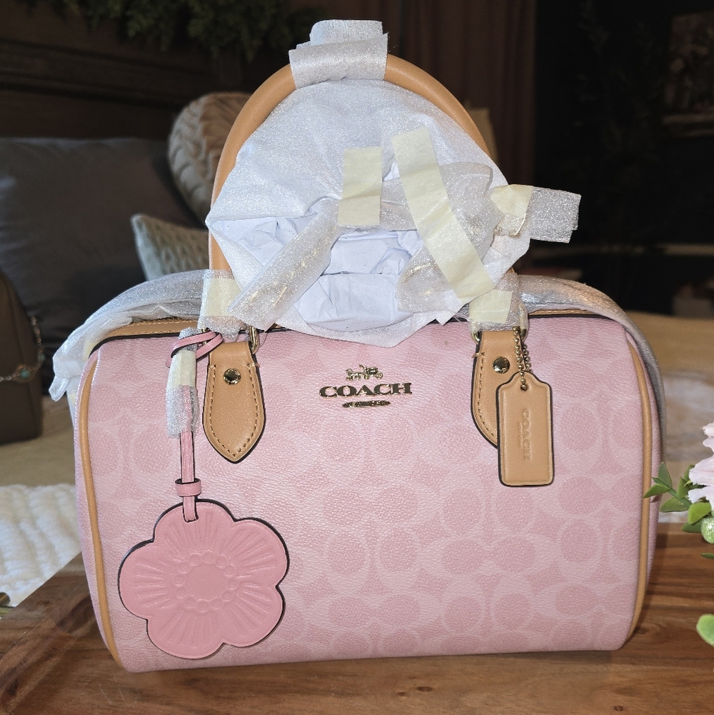 NWT Coach Medium Powder Pink Rowan STILL FACTORY WRAPPED - Picture 7 of 7